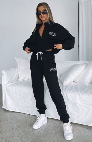 White Fox Boutique About That Time Sweatpants Black | USA-82579KVNH