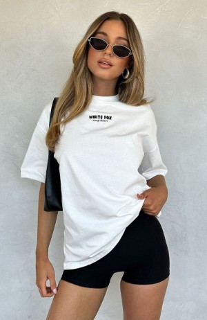 White Fox Boutique All I've Got Oversized T-shirt White | USA-85217UCBY