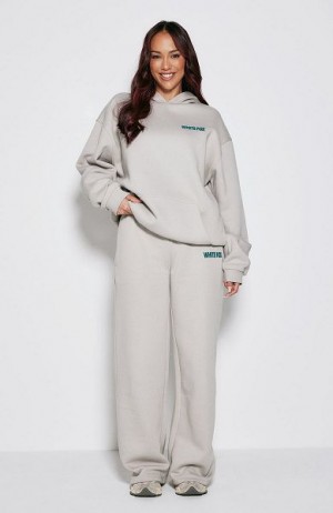 White Fox Boutique Always Blessed Wide Leg Sweatpants Grey | USA-02615PKHL