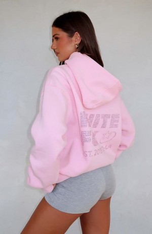 White Fox Boutique Always Shining Oversized Hoodie Pink | USA-26854DTUV