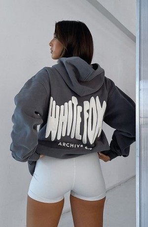 White Fox Boutique Archive 6.0 Oversized Hoodie Grey | USA-53864DNZG