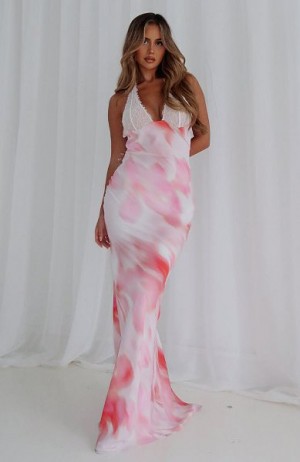 White Fox Boutique Beyond The Stars Maxi Dress Pink | USA-05982PYIN