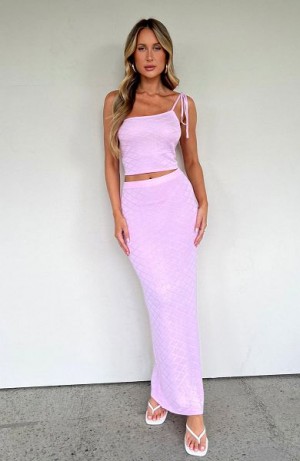 White Fox Boutique Carrying Your Love Maxi Skirts Pink | USA-54192IMKE