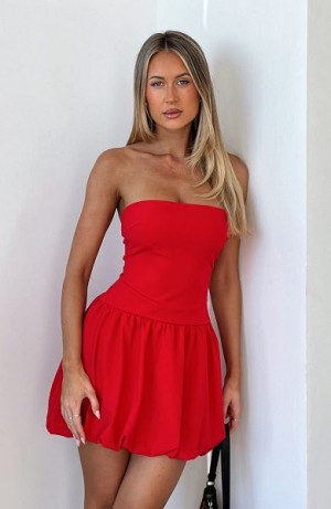 White Fox Boutique Diamond Dust Mini Dress Red | USA-48253XDSB