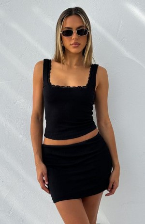 White Fox Boutique Don't Even Know You Mini Skirts Black | USA-38251UCEW