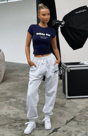 White Fox Boutique Era 8 Sweatpants White | USA-81025ODLV