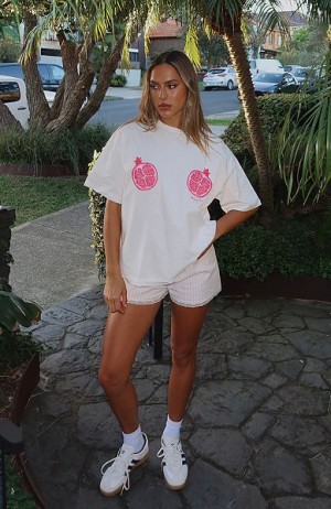 White Fox Boutique Gave You My All Oversized T-shirt White | USA-64109YKRE