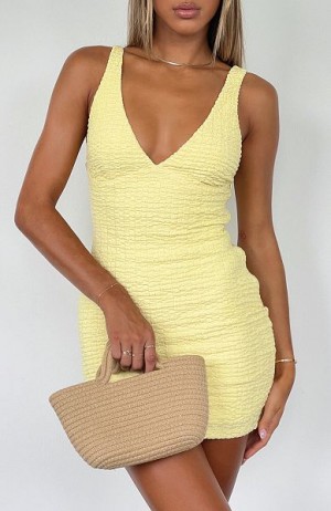 White Fox Boutique Got Her Own Mini Dress Lemon | USA-98705GSRL