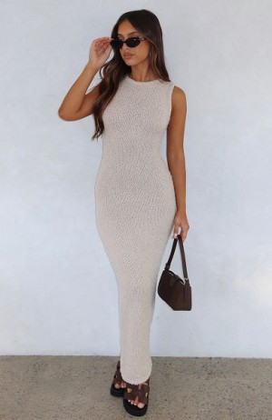 White Fox Boutique Have Your Attention Maxi Dress Grey | USA-52918TIBJ