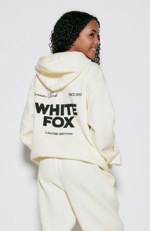 White Fox Boutique Keeping It Simple Oversized Hoodie Cream | USA-36790ZOUS