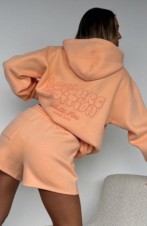 White Fox Boutique Leisure Edition Oversized Hoodie Coral | USA-36192JHQO