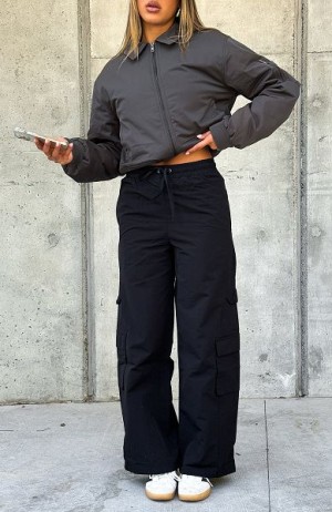 White Fox Boutique Let Me Rest Cargo Pants Black | USA-87420SCQY