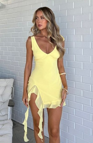 White Fox Boutique Like That Mini Dress Yellow | USA-65092DZTL