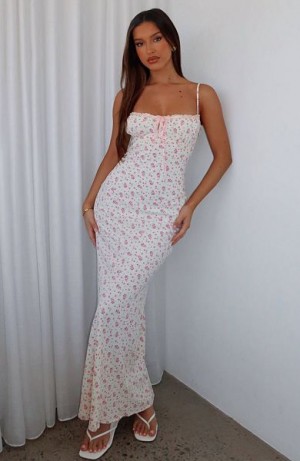 White Fox Boutique Making Decisions Maxi Dress Pink | USA-36570CUSP