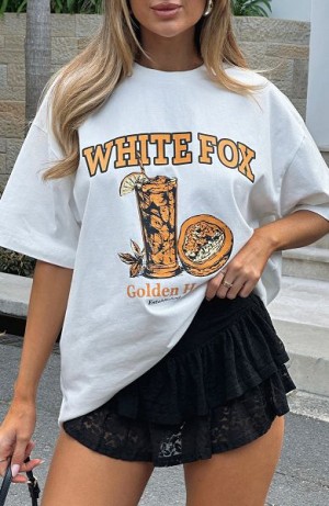 White Fox Boutique Need Some Time Oversized T-shirt White | USA-27341NLRY