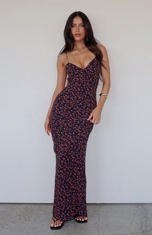 White Fox Boutique New Beginnings Maxi Dress Red Rose | USA-86732BKJY