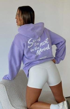 White Fox Boutique Not In The Mood Oversized Hoodie Purple | USA-84065ZYDE