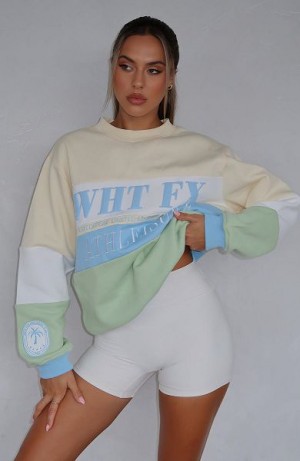 White Fox Boutique On The Grind Oversized Sweaters Lemon | USA-24865IURH