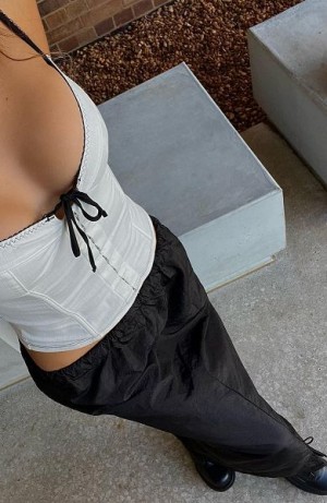 White Fox Boutique Songs Of Mine Maxi Skirts Black | USA-37154AJMH