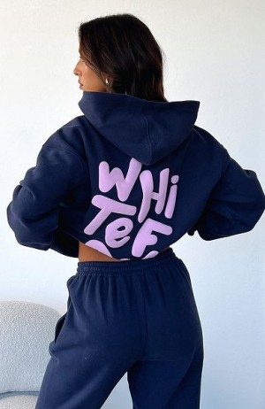 White Fox Boutique The New Standard Oversized Hoodie Navy | USA-10478ENVK