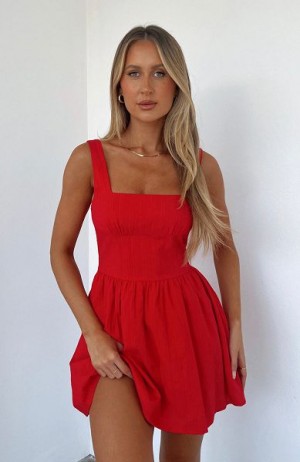 White Fox Boutique Trending Now Mini Dress Red | USA-29065ZQUF