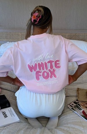 White Fox Boutique With Love Always Oversized T-shirt Pink | USA-01524PTYN