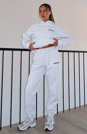 White Fox Boutique World Sweatpants Grey | USA-59384BZNO