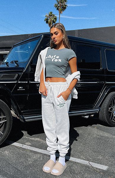 White Fox Boutique 4th Edition Sweatpants White | USA-56348USXL