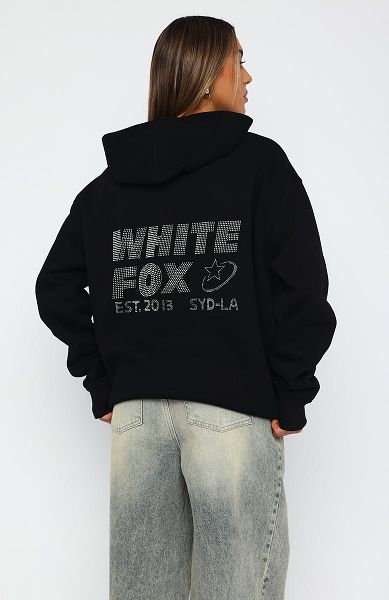 White Fox Boutique Always Shining Oversized Hoodie Black | USA-68912LNPF