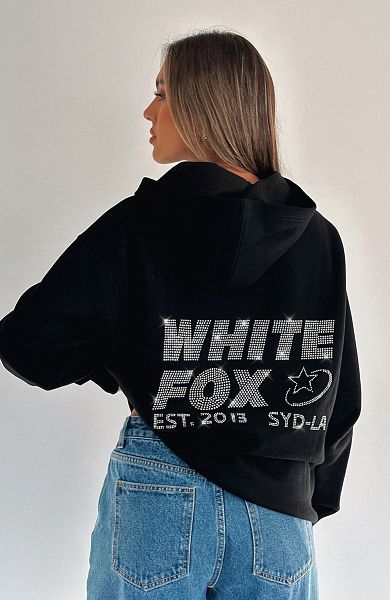 White Fox Boutique Always Shining Oversized Hoodie Black | USA-68912LNPF