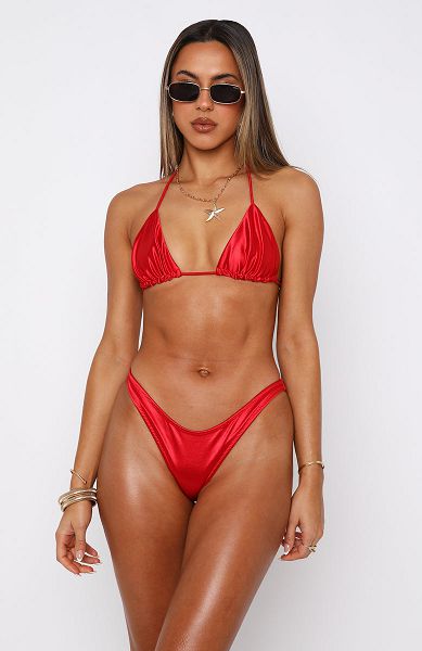 White Fox Boutique Anastasia Bikini Bottoms Red | USA-93407NDGY