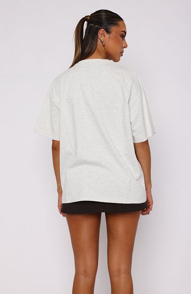 White Fox Boutique Athletics Department Oversized T-shirt Grey | USA-85963ODCZ