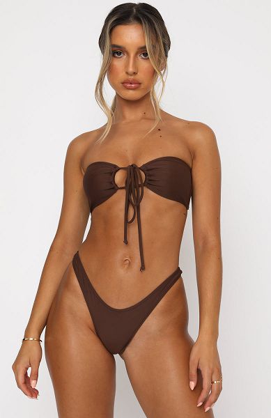 White Fox Boutique Belmont Bikini Bottoms Chocolate | USA-61278FWGI