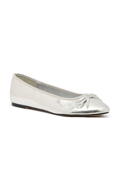 White Fox Boutique Bridget Ballet Flats Silver | USA-80253UZYT