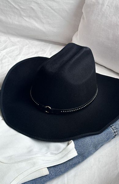 White Fox Boutique Country Roots Western Hats Black | USA-03591LISJ