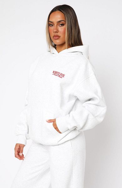 White Fox Boutique Decade Classics Essential Oversized Hoodie Grey | USA-90135ZOPX