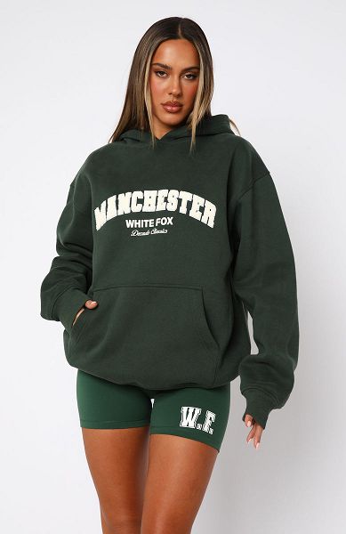 White Fox Boutique Decade Classics Global Oversized Hoodie Green | USA-63795PGVZ