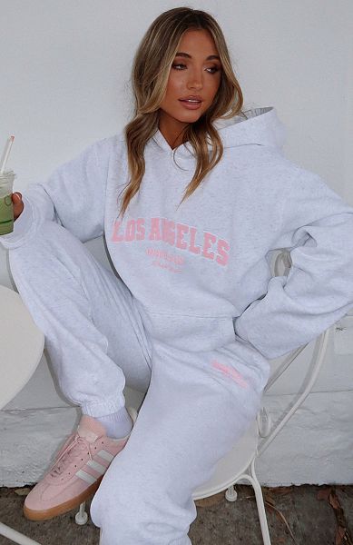 White Fox Boutique Decade Classics Global Oversized Hoodie Grey | USA-50169VJFG