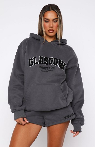 White Fox Boutique Decade Classics Global Oversized Hoodie Grey / Black | USA-75618ZNVE