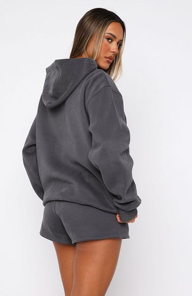 White Fox Boutique Decade Classics Global Oversized Hoodie Grey / Black | USA-75618ZNVE