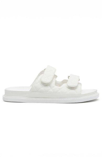 White Fox Boutique Feeling Lucky Slides White | USA-16450JMDC