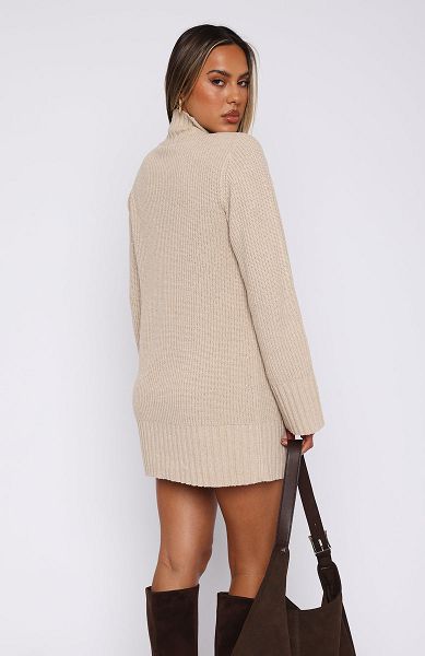 White Fox Boutique Fireside Long Sleeve Knit Dress Grey | USA-43256AVGK