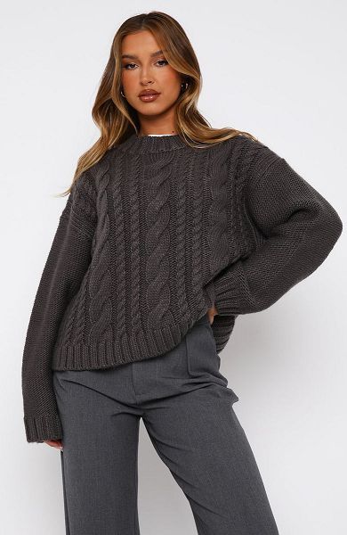 White Fox Boutique Glacier Knit Sweaters Black | USA-01438CZNU