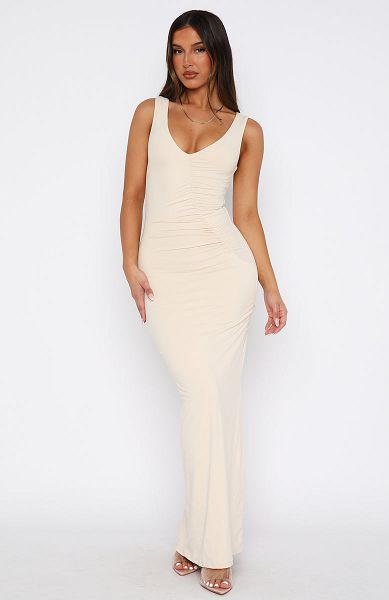 White Fox Boutique High Attraction Maxi Dress Grey | USA-24380CYQZ