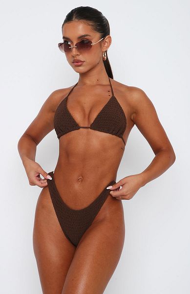 White Fox Boutique Island Hideout Bikini Bottoms Chocolate | USA-68231ONPH