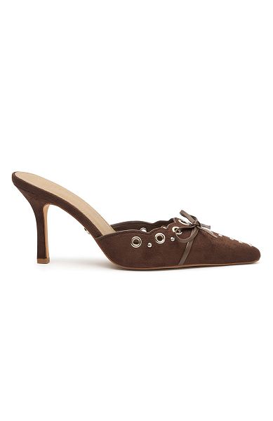 White Fox Boutique Leina Heels Chocolate | USA-97360UHBV