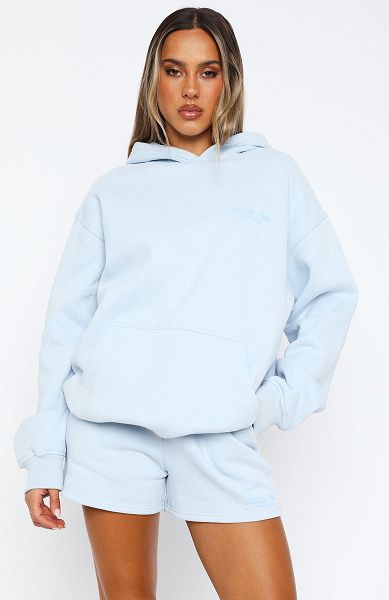 White Fox Boutique Leisure Edition Oversized Hoodie Blue | USA-43167ATGY