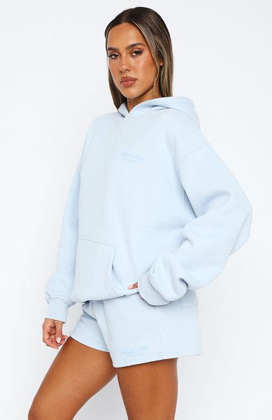 White Fox Boutique Leisure Edition Oversized Hoodie Blue | USA-43167ATGY