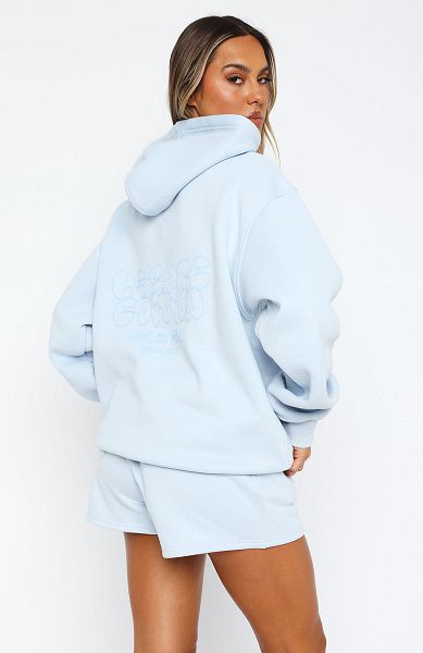 White Fox Boutique Leisure Edition Oversized Hoodie Blue | USA-43167ATGY