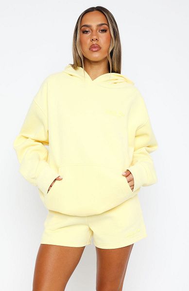 White Fox Boutique Leisure Edition Oversized Hoodie Lemon | USA-61578IOYW